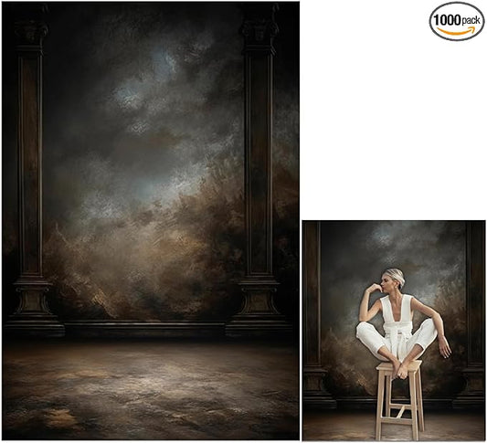 6x9ft Dark Vintage Photography Backdrops Portrait Photo Backdrop Wedding Bridal Show Birthday Background for Studio Props