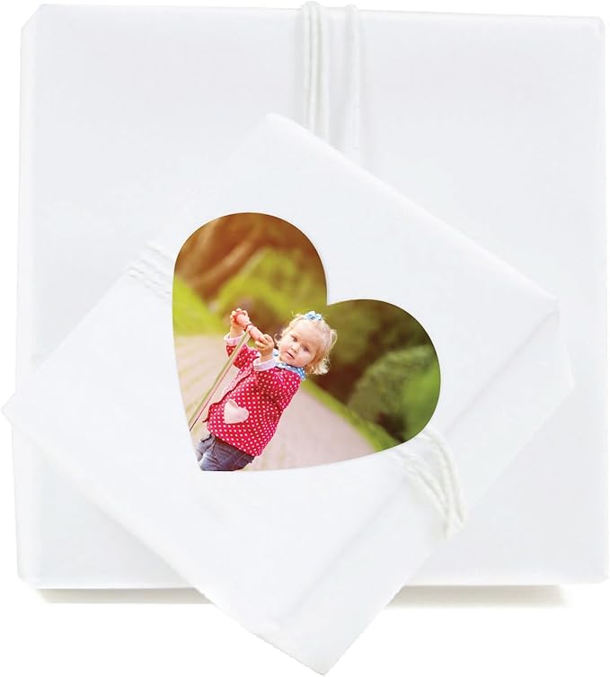 Andaz Press Bulk Photo Personalized Gift and Party Favors Collection, Heart Label Stickers, Custom Photo, 75-pack