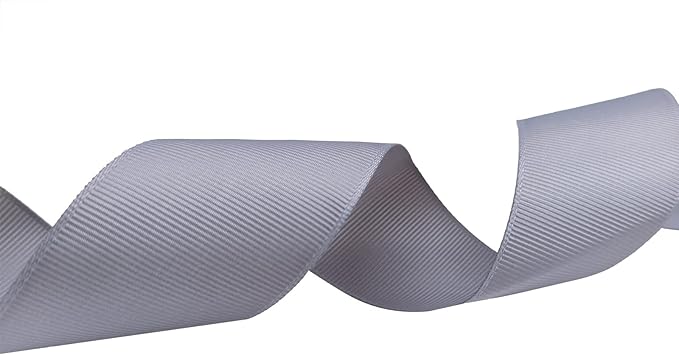 One Roll 50 Yards Soild Gray Grosgrain Ribbon 1 1/2 inch Flower Bouquets Ribbons- Thick Gift Wrapping Ribbon-DIY Crafts Bow Hair Headband Accessories Ribbons #09(38mm)