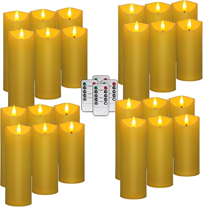 24 Packs of flameless LED Candles with timers and Flashing Battery Operation for Halloween, Christmas and Wedding decoration96 (24pack)