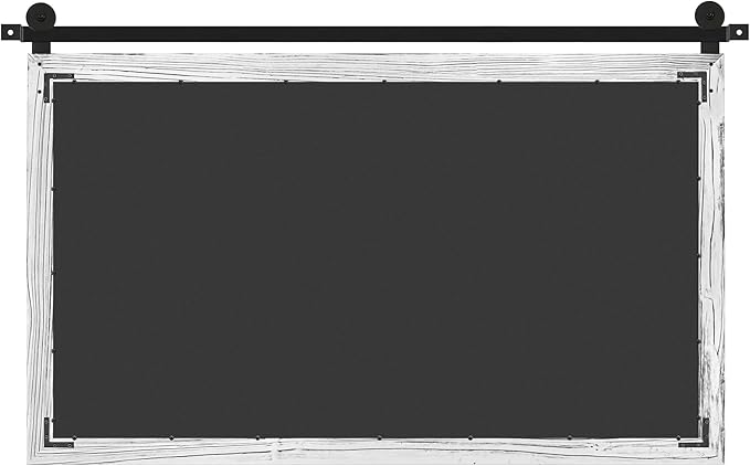 COGOOD Farmhouse Bathroom Mirror - 45 x 30 Large Rectangle Barn Door Mirror for Vanity, Bedroom, Living Room Wall Decor (White)
