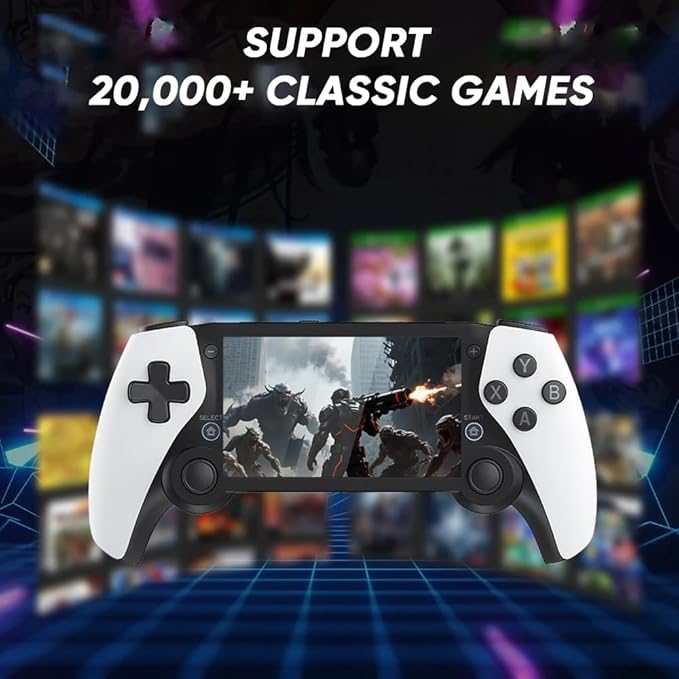 Retro Handheld Game Console – 20,000+ Built-in Games, 4.3″ IPS Screen, TV Output, 64 GB TF (128 GB Expandable), 3000 mAh Battery, Wireless Support for Handheld Gaming (1 Pack)