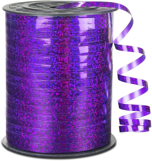 KMER LIFE Premium Purple Shiny Curling Shiny Ribbon, 1/5" Wide x 500 Yards Christmas Curling Ribbons for Gift Wrapping, Party Decoration, Balloon String, Ribbons for Florist Flower (1 Roll)