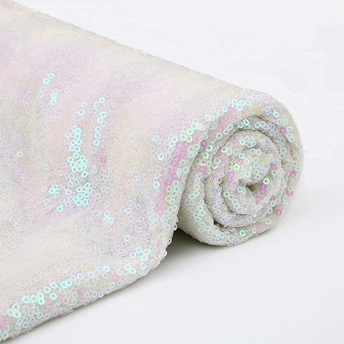 Iridescent Sequin Backdrop Curtain 10FTx10FT 1 Panel Glitter Metallic Photography Background Drapes for Wedding Birthday Events Baby Shower Party Decorartion