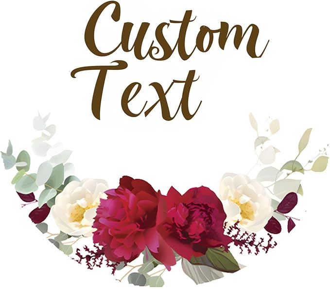 Premium Custom Stickers Labels - Personalized Stickers for Businesses Logo and Name. Birthday Pets and Label Product Boxes Wedding Favors Waterproof Labels (wreath 11, 4 inch)