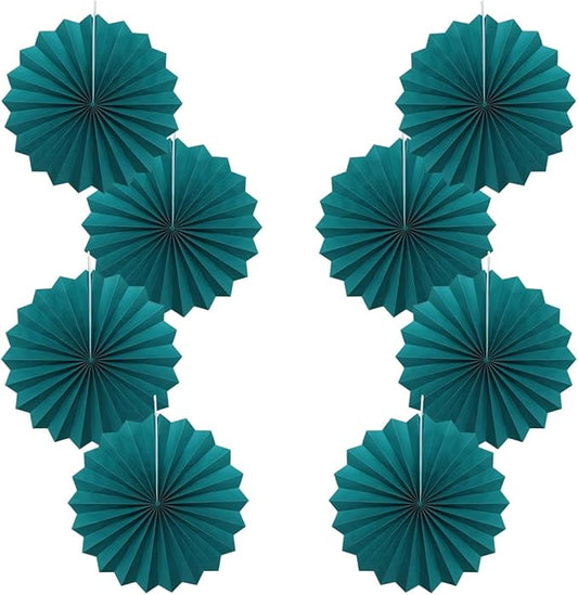 Green Birthday Decorations,DIY Green Paper Fans Hanging Decoration ,Party Supplies Party Fans 12in, Cactus Party Decorations,Wedding Graduation Events Accessories 30 Color DIY Set (Blackish Green)