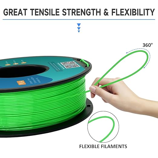 GIANTARM PLA Filament 2KG,Green 3D Printer Filament 1.75mm,Neatly Wound Green PLA 2pcs 1kg Spool (2.2lbs),Dimensional Accuracy +/- 0.02 mm,Fit Most FDM 3D Printers