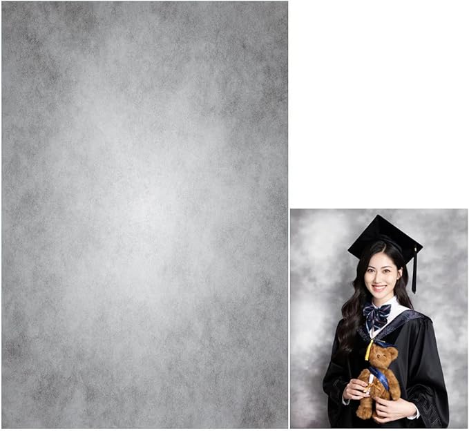 8x10ft Gray Abstract Photography Backdrops Grey Portrait Photo Studio Prop Background for Photographyer Ash Texture Backdrop for Party