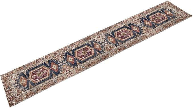 Vintage Boho Table Runner,Flower Geometric Design Rustic Farmhouse Table Runner for Home Farmhouse Kitchen Table Dining Coffee Room Garden Party Wedding Decor 13x36in