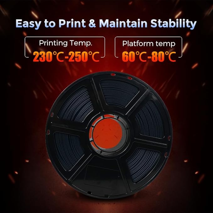 FLASHFORGE Carbon Fiber PETG Filament 1.75mm, Carbon Fiber PETG 3D Printer Filament, 1KG Spool Dimensional Accuracy +/- 0.02mm, Lightweight & Heat-Resistant & Moisture Free (PETG-CF Midnight Blue)
