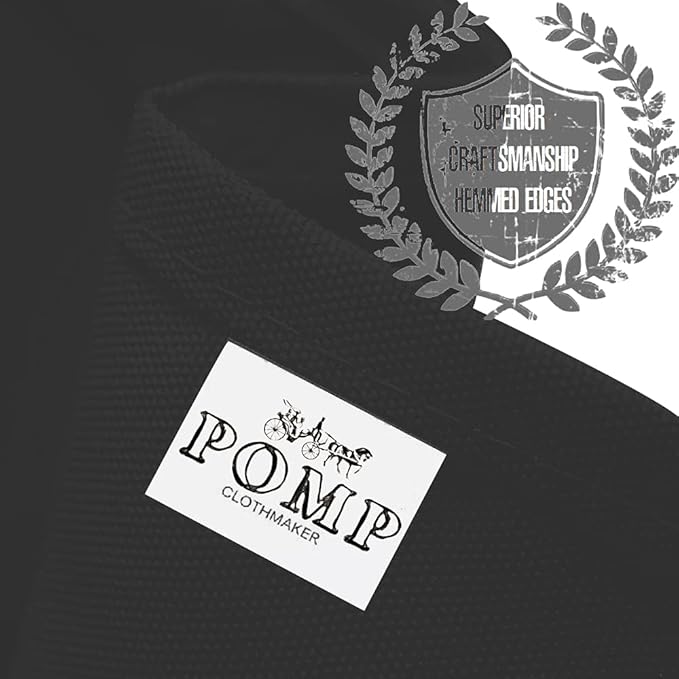 Pomp Black 90" x 156" Poplin Polyester Tablecloth (4 Pack) | Wrinkle + Stain Resistant Easy Care Premium Fabric | Fits 8FT Rectangle Table