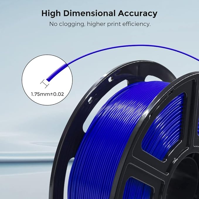 FLASHFORGE 3D Printer Filament, PLA PRO Filament 1.75mm, 1KG Spool (2.2lbs), Dimensional Accuracy +/- 0.02mm for FDM 3D Printers, Better Tenacity & No Knotting (Blue)