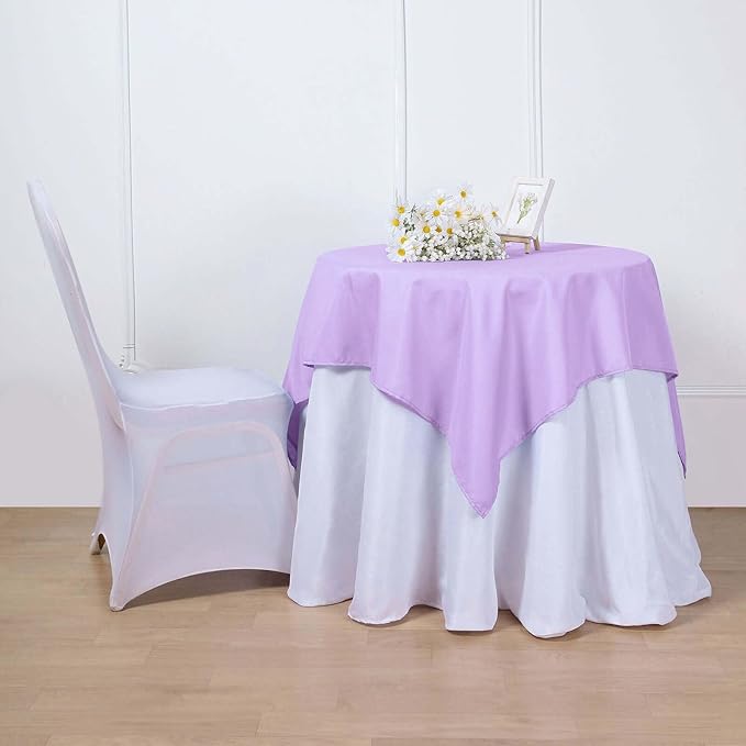 Efavormart 54x54 Lavender Wholesale Linens Seamless Polyester Square Tablecloth for Wedding Banquet Party Restaurant