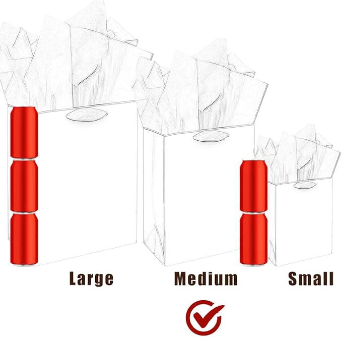 Gcardist Wine Red Gift Bags with Tissue Paper for Wedding, Birthday, Party Supplies-7.9"x4.3"x9.6" Medium Size Cardboard Gift Bags（16pcs Bags +32pcs Tissue Paper ）
