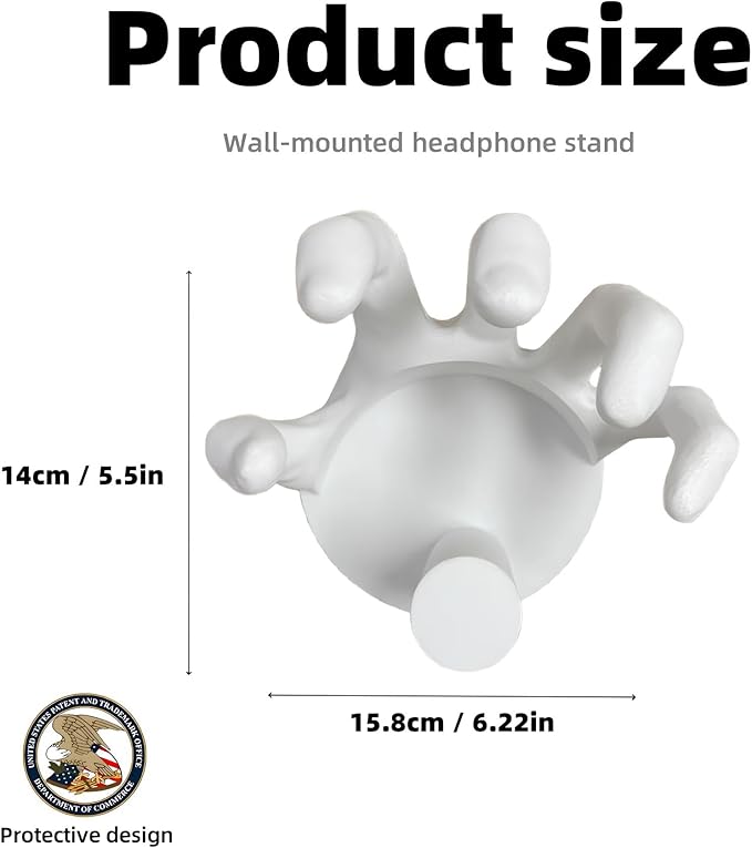 Gothic headphone stand, interesting headphone stand, 3D material headphone stand, DIY color, suitable for all headphone sizes, bedroom, living room, Halloween decoration