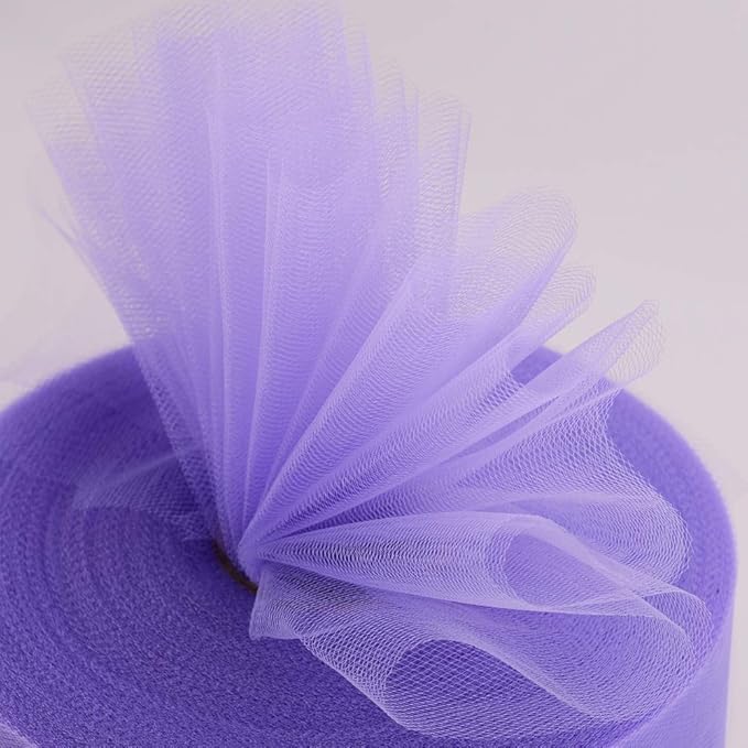 Tulle Rolls 6” by 100 Yards (300 feet) Tulle Roll Spool Fabric for DIY Tutu Skirts Wedding Baby Shower Crafts Decorations Party Supplies (Lavendar)