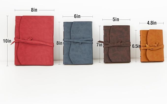 Leather Journal Notepad, Small Notebook 4.8x6.5 Inches, Mini Journal, Retro Premium Planner, Lined Diary Vintage Style, Ideal for Women and Men, Artists, Travelers, Navy Blue