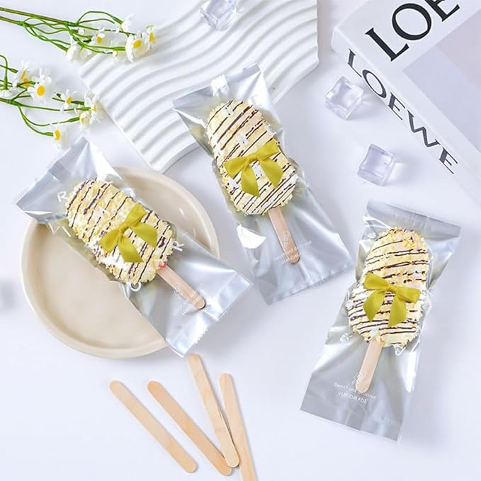 2.5" Hgzgch Yellow Satin Ribbon Bow for Gift Wrapping, Premade Bows for Crafts, Cake, Party Favors, Handmade Bows with Double-Sided Tape, Self Adhesive Gift Bows for Presents, Treats - 50pcs