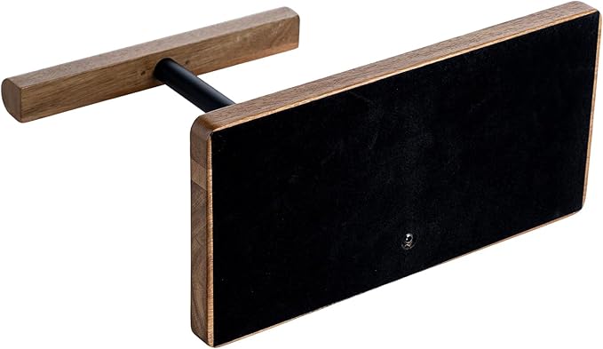 FARM IN Solid Acacia Wood Headphone Stand for Desk Rustic Headset Holder with Storage Base for Gaming and Office Accessories