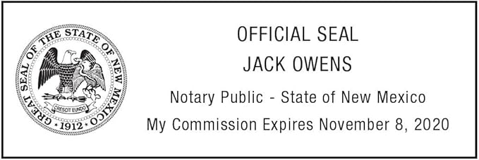 MaxMark Notary Stamp for State of New Mexico- Self Inking Stamp