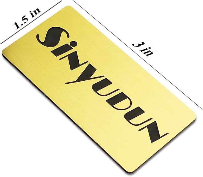 Custom Engraved Name Tag Badges for Business, Personalized Identification with Pin, Magnetic, Adhesive, or Blank Backing, 1.5"x3", Red/White Text