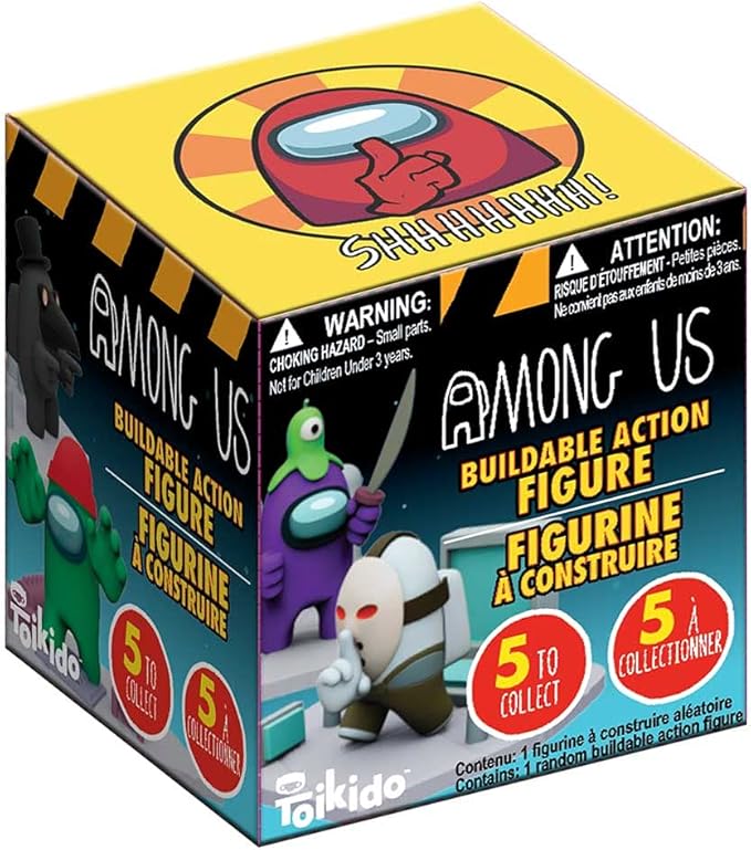 Just Toys LLC Among US 4″ Craftable Buildable Action Figure – Blind‑Bag Collectible (1‑in‑24 Glow‑in‑The‑Dark Rare)