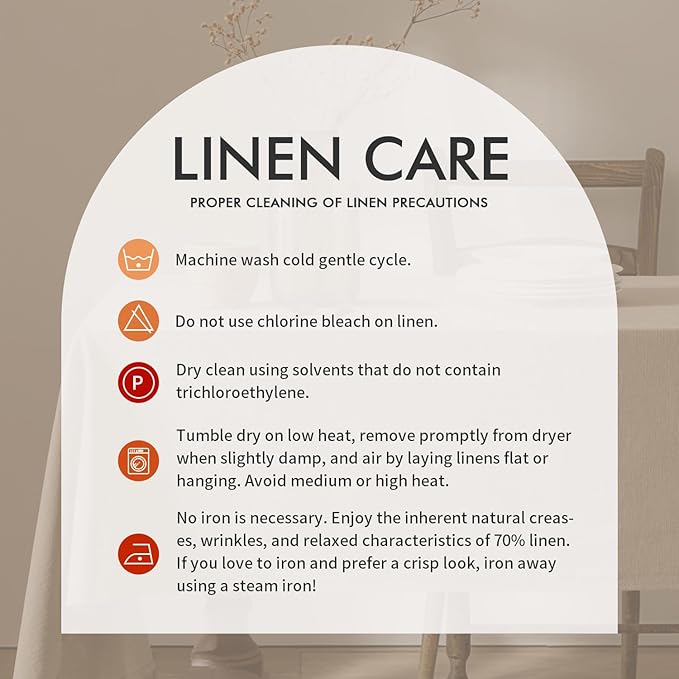 MIULEE Natural Linen Cotton Blend Tablecloth Rectangle, Luxury Waterproof Stain Resistant Durable Farmhouse Oblong Table Cloth for Dining Party Christmas Weddings Birthday, 52 x 84 inch, Ivory Cream