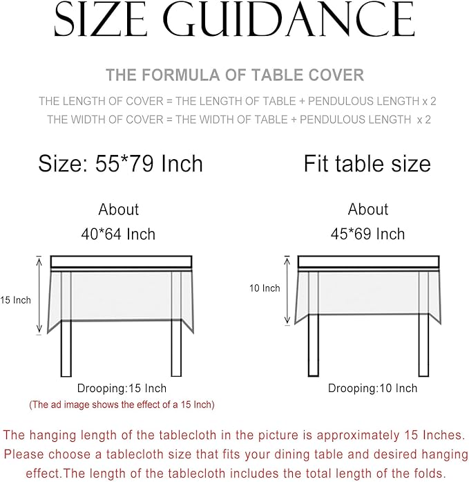 patdrea Designer French Linen Long Rectangle Tablecloth for Rectangle Table,Vintage Red Floral Tablecloths,Table Cover for Kitchen Dining,Tea Party,Christmas,Thanksgiving,Holiday,55"x79"-Newmari