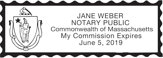 MaxMark Notary Stamp for State of Massachusetts Self Inking Stamp