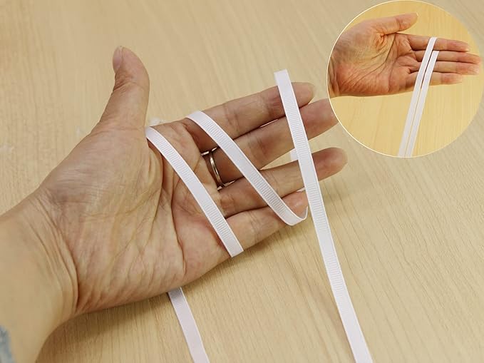 Jesep One Roll 100 Yards 1/4" Soild Grosgrain Ribbon Boutique Gift Wrapping Package Ribbon, DIY Crafts Bow Hair Headband Accessories Assorted Ribbon#29 (1/4" 6mm, White)