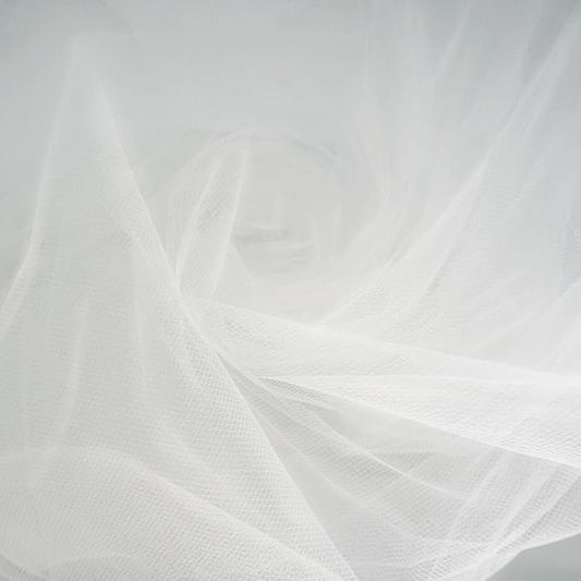 White Tulle Fabric 108" x 25 Yards for Wedding Decoration Pew Bows Christmas Gift Wrapping Ceiling Draping Baby Shower Birthday Party Reception DIY Craft Supplies