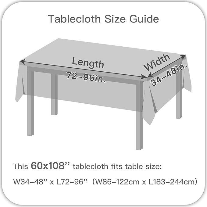 maxmill Linen Textured Rectangular Tablecloth Water Resistance Antiwrinkle Spillproof Fall Table Cloth for Dining Room, Thanksgiving Party Holiday Dinner, Halloween Tablecloths, 60 x 108 Inch, Rust