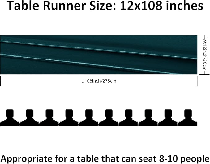 6Pack Table Runner 12 x 108 Inches Satin Silk Table Runner for Wedding, Birthday Party, Banquets, Graduations Decoration, fit Rectange and Round Table-Hunte