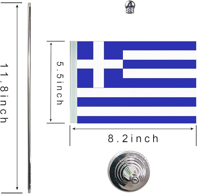 Greece Greek Flag Table Desk Flags,Office Flag,International World Country Flags Banners,Festival Events Celebration,Office Desk Home Decoration