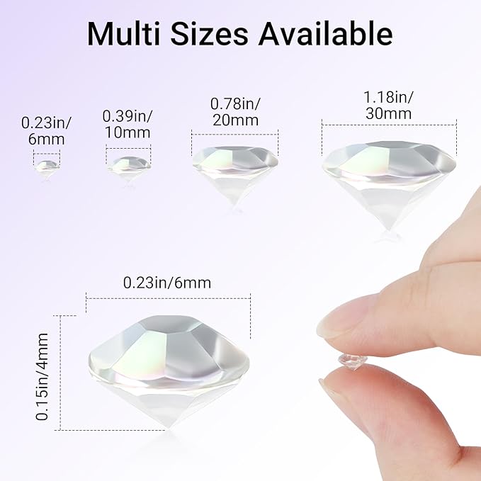 SUREAM 4500PCS Acrylic Diamonds Gems, Colorful 6mm Crystal AB Ice Rocks Crystals for Vase Filler, Table Scatter, Christmas, Wedding, Birthday Party, Arts & Crafts, Home Decorations