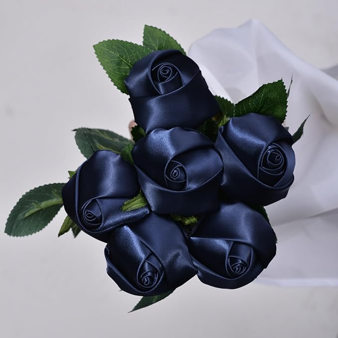1-1/2 Inch Navy Blue Satin Ribbon 50 Yards Solid Fabric Ribbons for Gift Wrapping, Crafts, Floral Arrangements, Wedding, Party, Holiday and Home Decor