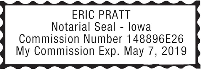 MaxMark Notary Stamp for State of Iowa- Self Inking Stamp