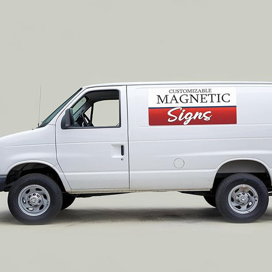 2 Pack (20in x 30in) Large Custom Car Magnets for Businesses –Full Color Large Magnetic Signs for Vans, Trucks, and Dumpsters. Personalized Business Magnets for Vehicles and Outdoor Advertising