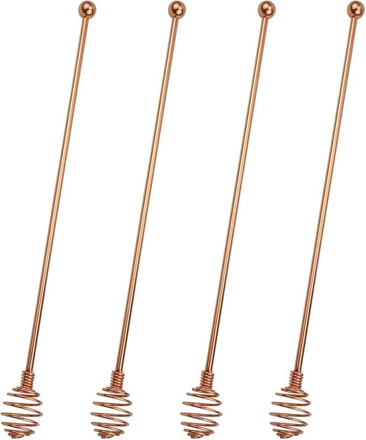 Specialty Spoons,BURLIHOME Stainless Steel Swizzle Sticks Mixing Spoon Spherical Stir Sticks For Coffee/Beverage/Cocktail/Hot Drink,Home Kitchen Party Supplies-4 Pieces.