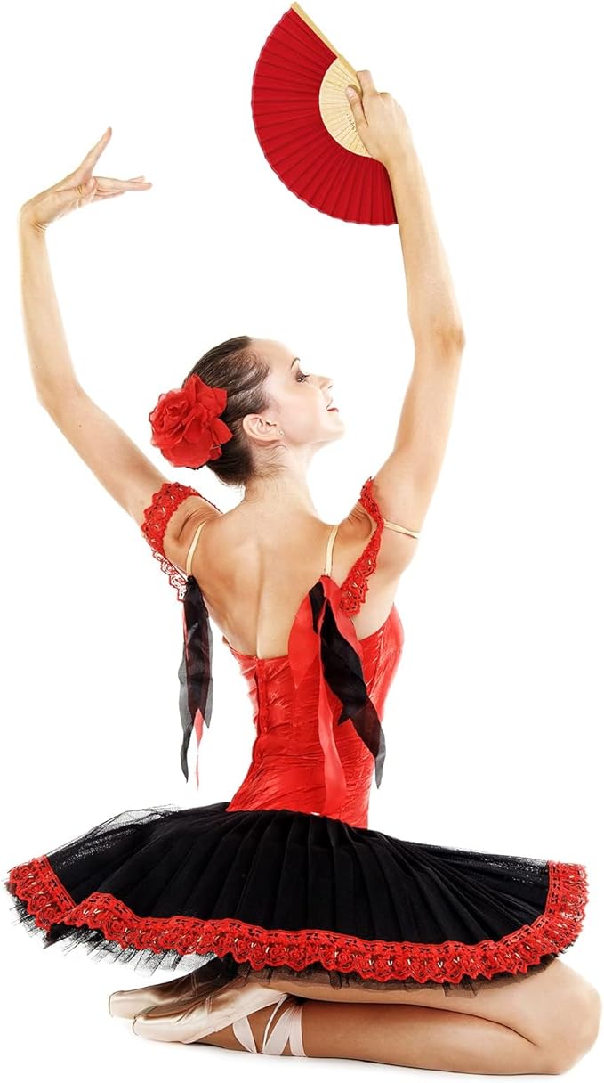 URATOT 24 Pieces Folding Fans Silk Bamboo Folding Fans Handheld Fans for Wedding, Party Decoration (Assorted Colors)