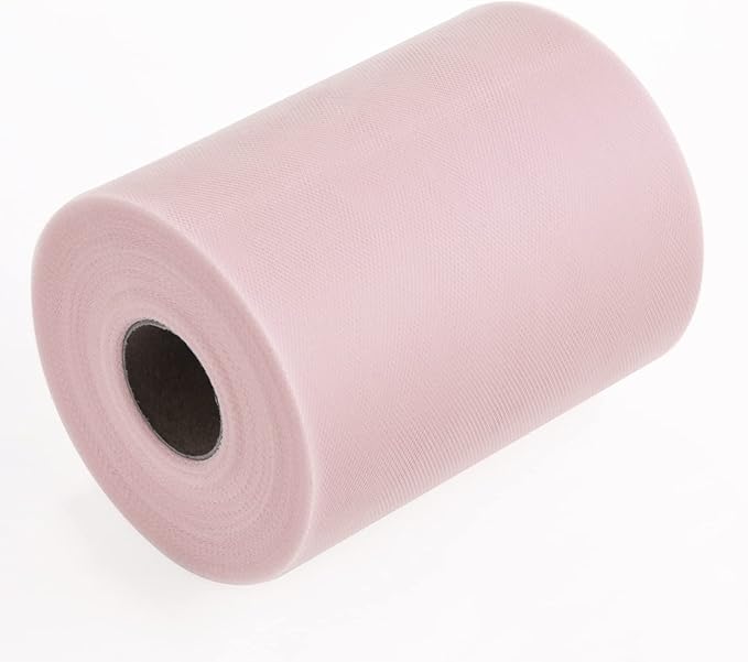 Tulle Rolls 6” by 100 Yards (300 feet) Tulle Roll Spool Fabric for DIY Tutu Skirts Wedding Baby Shower Crafts Decorations Party Supplies(Aqua Pink)