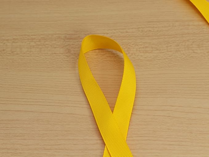 Jesep One Roll 100 Yards Soild Grosgrain Ribbon Boutique Gift Wrapping Package Ribbon, DIY Crafts Bow Hair Headband Accessories Assorted Ribbon #642 (5/8" 15mm, Gold)
