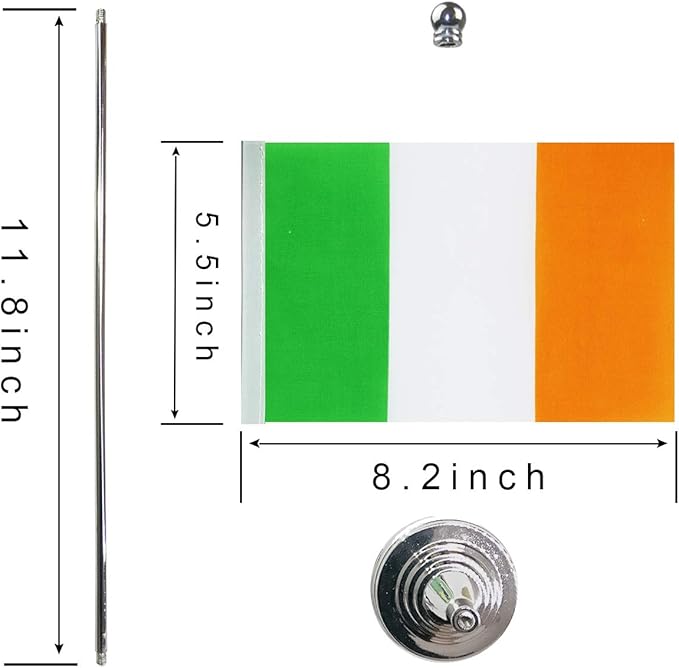 Ireland Irish Flag Table Desk Office Flags,International World Country Flags Banners,Festival Events Celebration,Office Desk Home Decoration