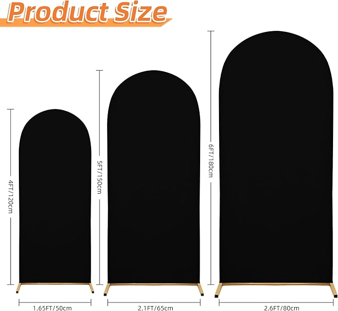 Wedding Arch Cover 5FT Arch Backdrop Cover Spandex Fitted Arch Cover for Round Top Chiara Backdrop Stand Covers for Wedding Birthday Party Baby Shower Banquet Ceremony Decoration