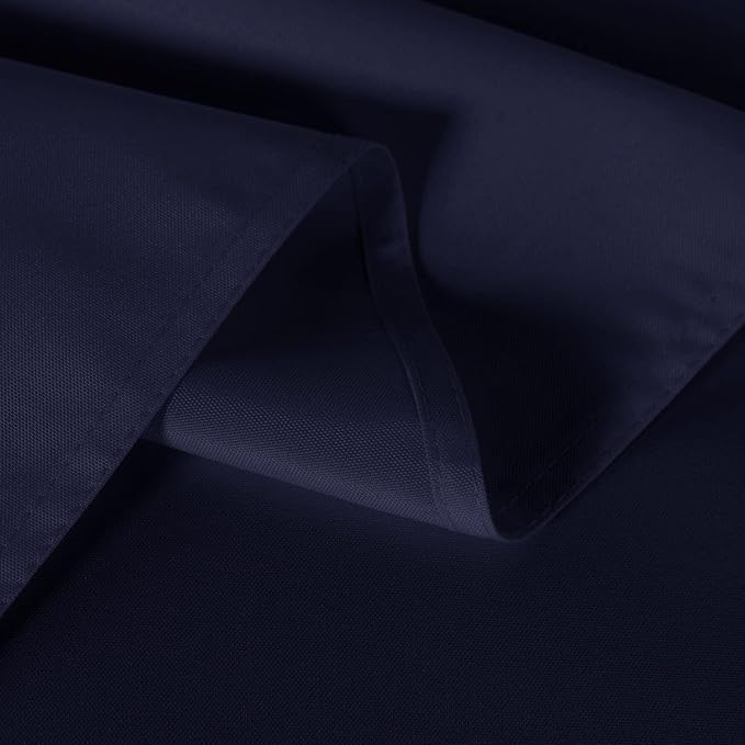 sancua 2 Pack Navy Tablecloth 60 x 120 Inch, Rectangle 8 Feet Table Cloth - Stain and Wrinkle Resistant Washable Polyester Table Cover for Dining Tables, Buffet Parties and Camping