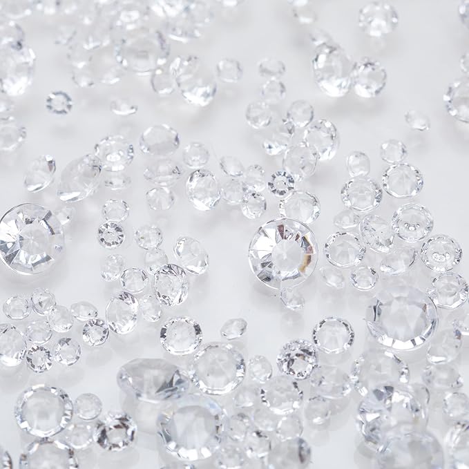 Vase Fillers for Centerpieces Home Deco,8700 Pieces Clear Diamond Table Confetti,Fake Plastic Gems for Bridal Shower,Wedding & Party Decorations