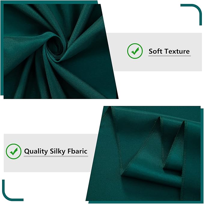 MYSKY HOME 10ft x 7ft Green Backdrop Curtains for Parties, Weddings, Stage & Baby Showers, 5ft x 7ft, 2 Panels