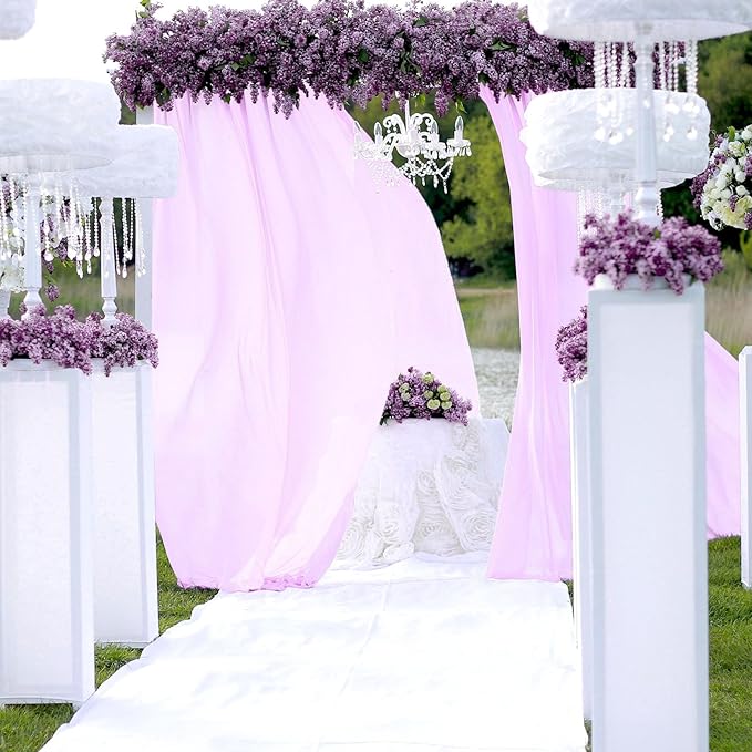 2 Panels Light Purple Backdrop Curtain, 10 x 10 Feet Background Curtains for Parties, Weddings, Baby Showers, Bachelorette Halloween, Christmas Birthday Party Photoshoot Backdrop Curtains Decorations