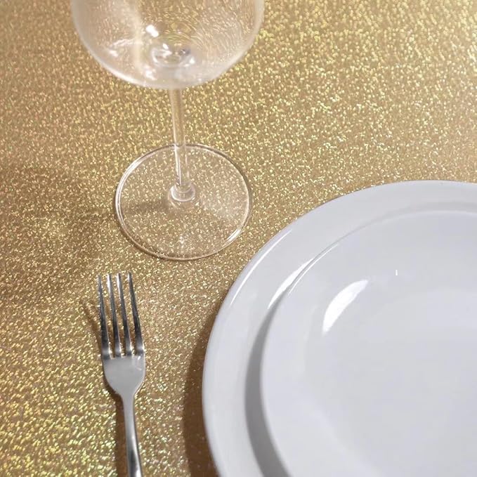 Fitable Sequin Tablecloth for Parties 60x60 Inch - Sparkle Glitter Table Cloth Laser Square Overlay for Wedding Baby Shower Ceremony Birthday Holiday Banquet Decor, Khaki