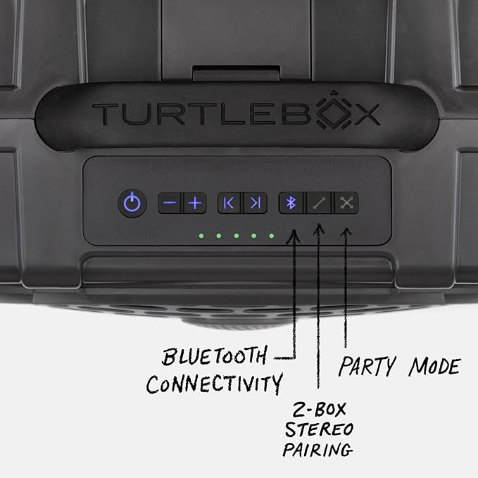 Turtlebox Original Gen 3: Portable Outdoor Bluetooth Speaker – Ultra-Loud (120dB), Waterproof (IP67), Rugged, Impact-Resistant, 3-Day Battery | Party Mode: Unlimited Pairing Stereo, Gray/Tan